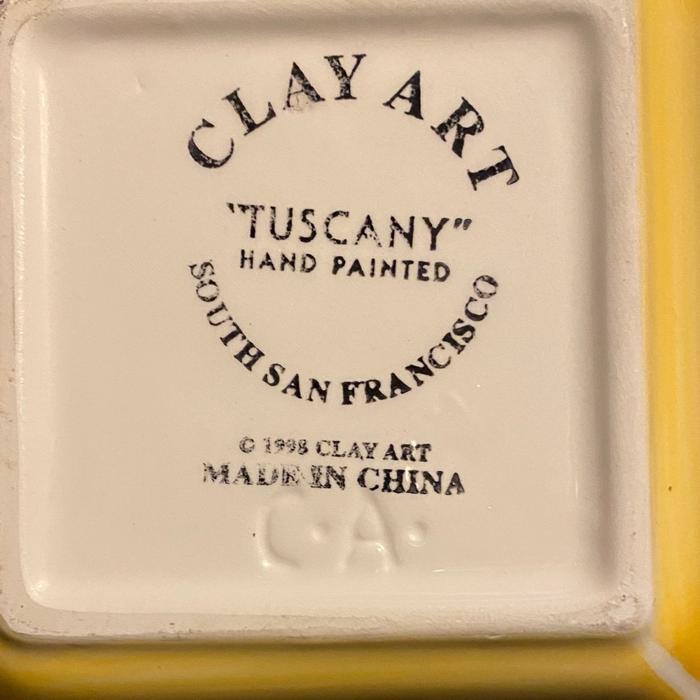 Tuscany Hand Painted Yellow Home Decor